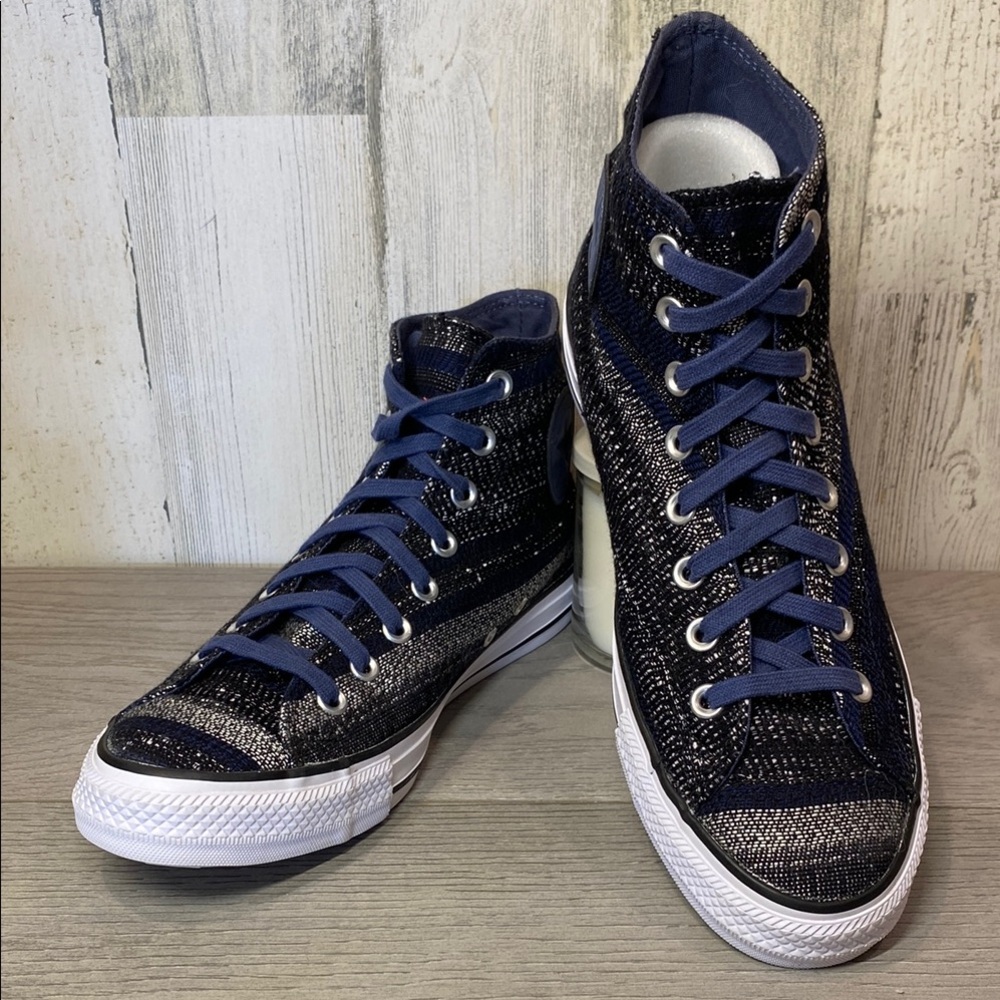 Converse Navy-Black High-Top Sneakers M8-W10